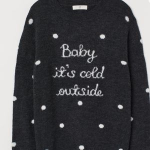 H&M womens Jacquard Motif Knit Sweater